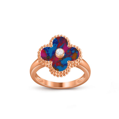 [Luna Brilliance]CLOVER DIAMOND RING ROSE GOLD COLLECTION