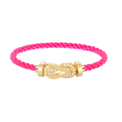 [Luna Brilliance]CHANCE LARGE 8 FIGURE BUCKLE HALF DIAMOND BRACELET GOLD