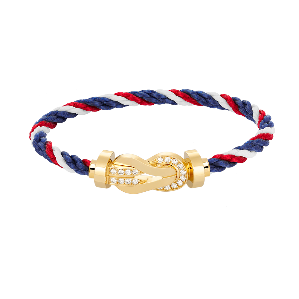 [Luna Brilliance]CHANCE LARGE 8 FIGURE BUCKLE HALF DIAMOND BRACELET GOLD
