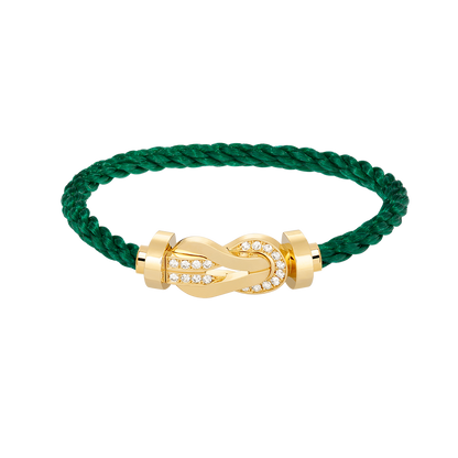 [Luna Brilliance]CHANCE LARGE 8 FIGURE BUCKLE HALF DIAMOND BRACELET GOLD