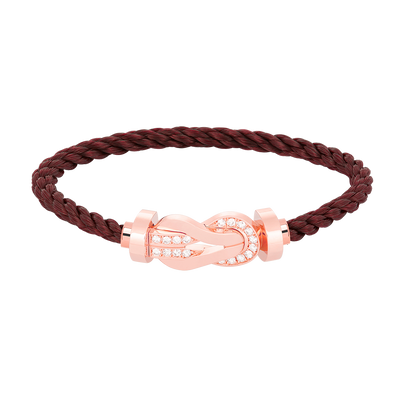 [Luna Brilliance]CHANCE LARGE 8 FIGURE BUCKLE HALF DIAMOND BRACELET ROSE GOLD