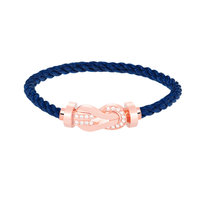 [Luna Brilliance]CHANCE LARGE 8 FIGURE BUCKLE HALF DIAMOND BRACELET ROSE GOLD