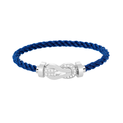 [Luna Brilliance]CHANCE LARGE 8 FIGURE BUCKLE HALF DIAMOND BRACELET SILVER