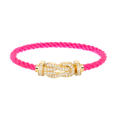 [Luna Brilliance]CHANCE LARGE 8 FIGURE BUCKLE FULLDIAMOND BRACELET GOLD