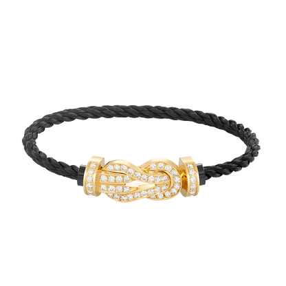 [Luna Brilliance]CHANCE LARGE 8 FIGURE BUCKLE FULLDIAMOND BRACELET GOLD