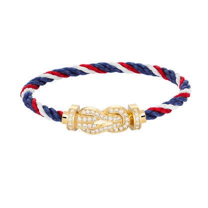 [Luna Brilliance]CHANCE LARGE 8 FIGURE BUCKLE FULLDIAMOND BRACELET GOLD