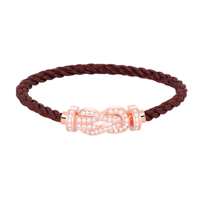 [Luna Brilliance]CHANCE LARGE 8 FIGURE BUCKLE FULL DIAMOND BRACELET ROSE GOLD