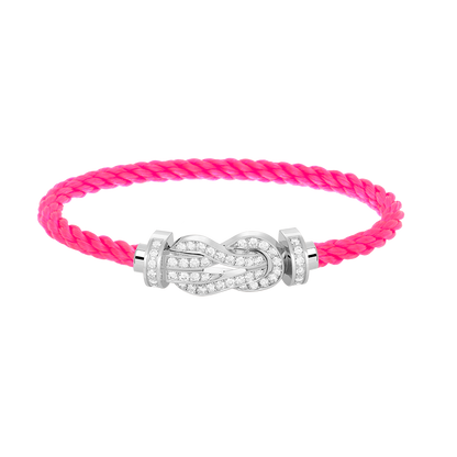 [Luna Brilliance]CHANCE LARGE 8 FIGURE BUCKLE FULL DIAMOND BRACELET SILVER