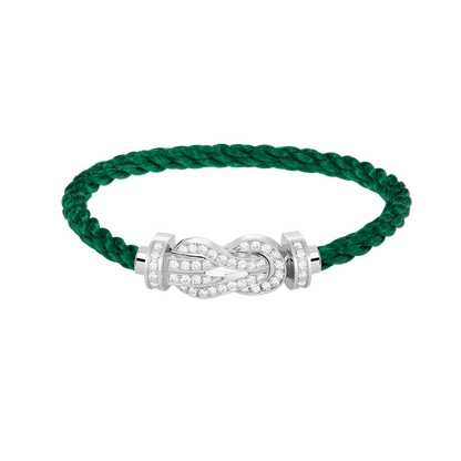 [Luna Brilliance]CHANCE LARGE 8 FIGURE BUCKLE FULL DIAMOND BRACELET SILVER