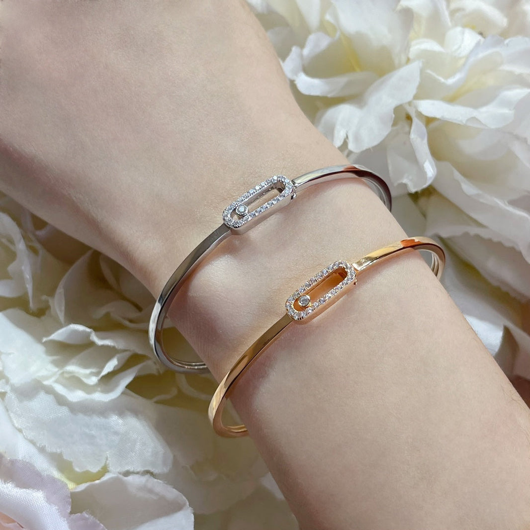 [Luna Brilliance]Move Uno pavé flex bangle medium