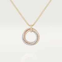 [Luna Brilliance] TRINITY LARGE FULL DIAMOND  NECKLACE