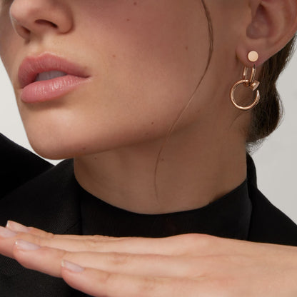 [Luna Brilliance] JUSTE NO DIAMOND DOUBLE EARRINGS