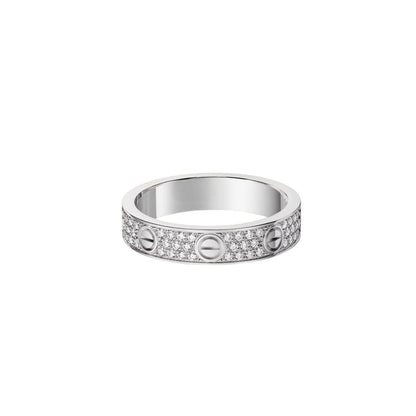 [Luna Brilliance] LOVE RING 4.0MM DIAMOND PAVED