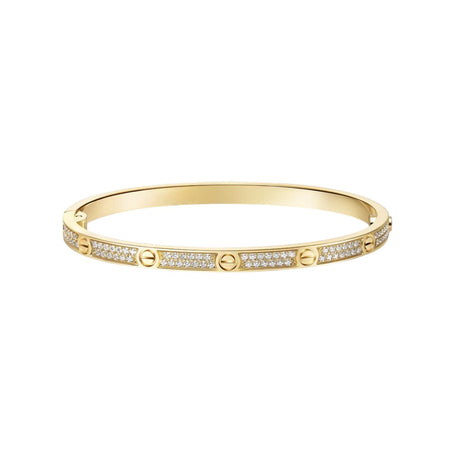 [Luna Brilliance]Clover & Love Diamond-Paved Radiant Line 2-Piece Bracelet Stack Set