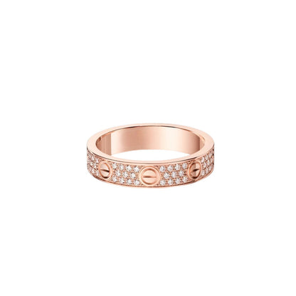 [Luna Brilliance] LOVE RING 4.0MM DIAMOND PAVED