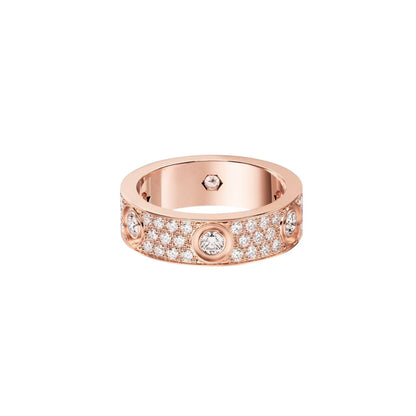 [Luna Brilliance] LOVE 5.5MM FULL-PAVE 6-DIAMOND RING