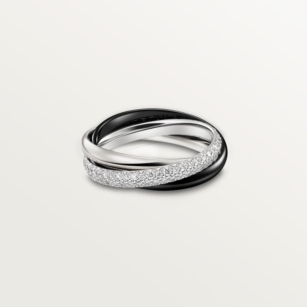 [Luna Brilliance] TRINITY 3.2MM RING BLACK CERAMIC