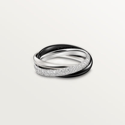 [Luna Brilliance] TRINITY 3.2MM RING BLACK CERAMIC