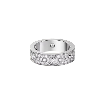[Luna Brilliance] LOVE 5.5MM FULL-PAVE 6-DIAMOND RING