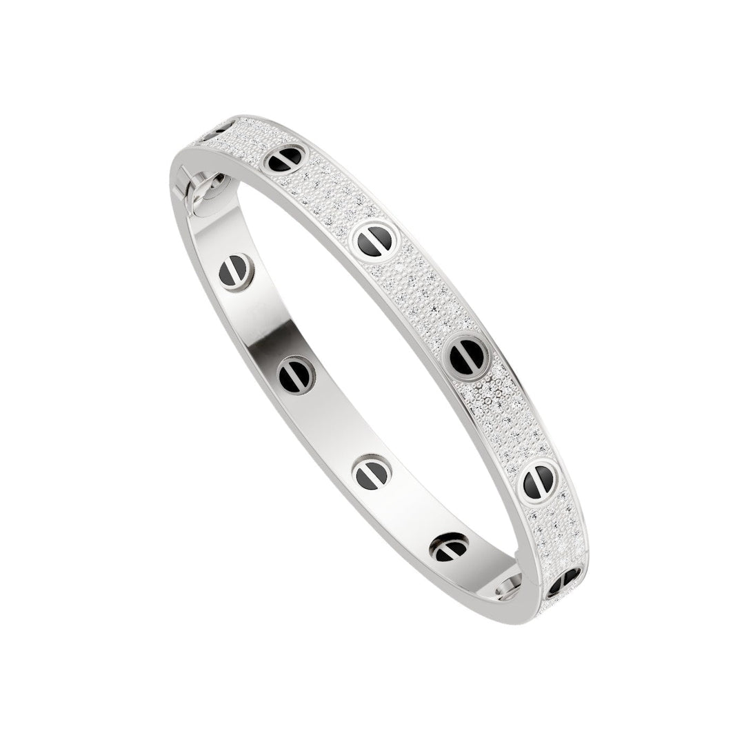 [Luna Brilliance] LOVE BRACELET 6.1MM DIAMOND-PAVED CERAMIC