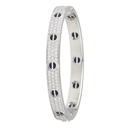 [Luna Brilliance] LOVE BRACELET 6.1MM DIAMOND-PAVED CERAMIC