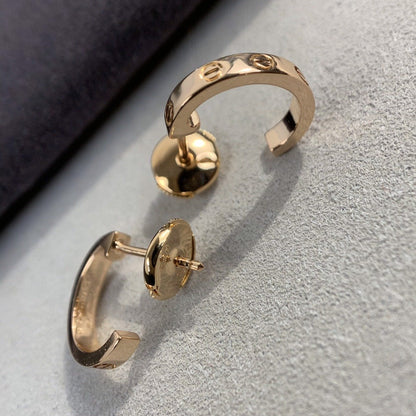 [Luna Brilliance]LOVE EARRINGS 2.65MM PINK GOLD