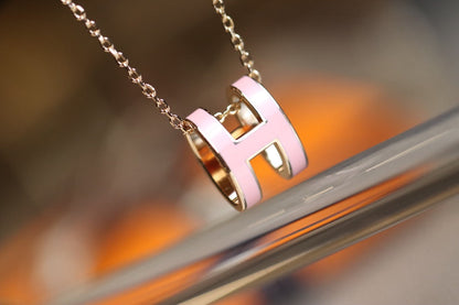 [Luna Brilliance]POP H PEDANT PINK GOLD
