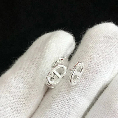 [Luna Brilliance]CHAINE SMALL EARRINGS GOLD AND SILVER