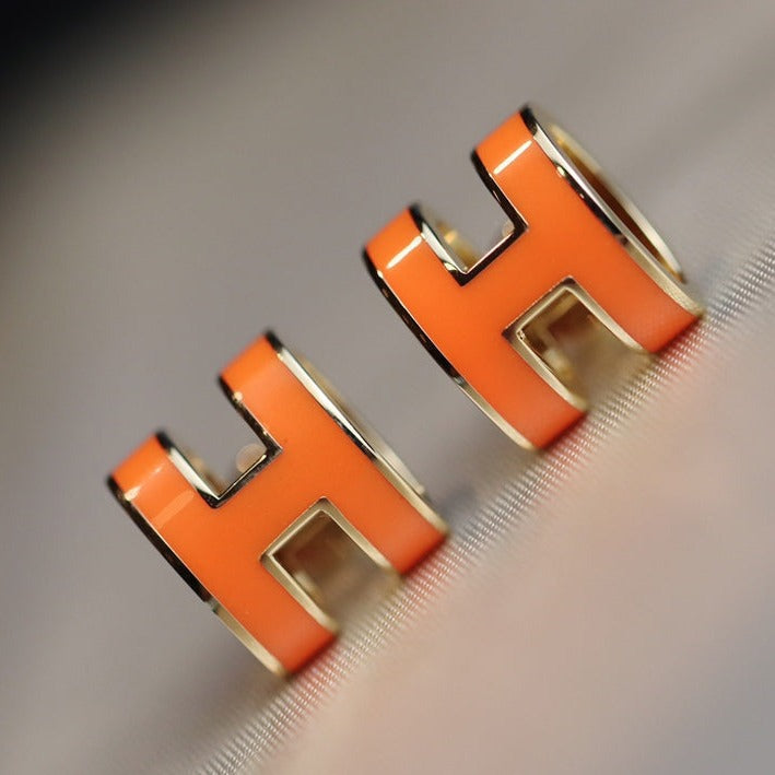 [Luna Brilliance]MINI POP H EARRINGS ORANGE