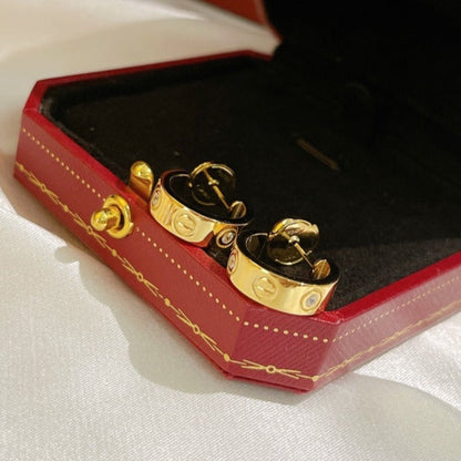 [Luna Brilliance] LOVE EARRINGS 5.7MM 2 DIAMONDS