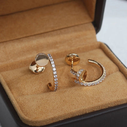 [Luna Brilliance] JUSTE FULL DIAMOND SMALL EARRINGS