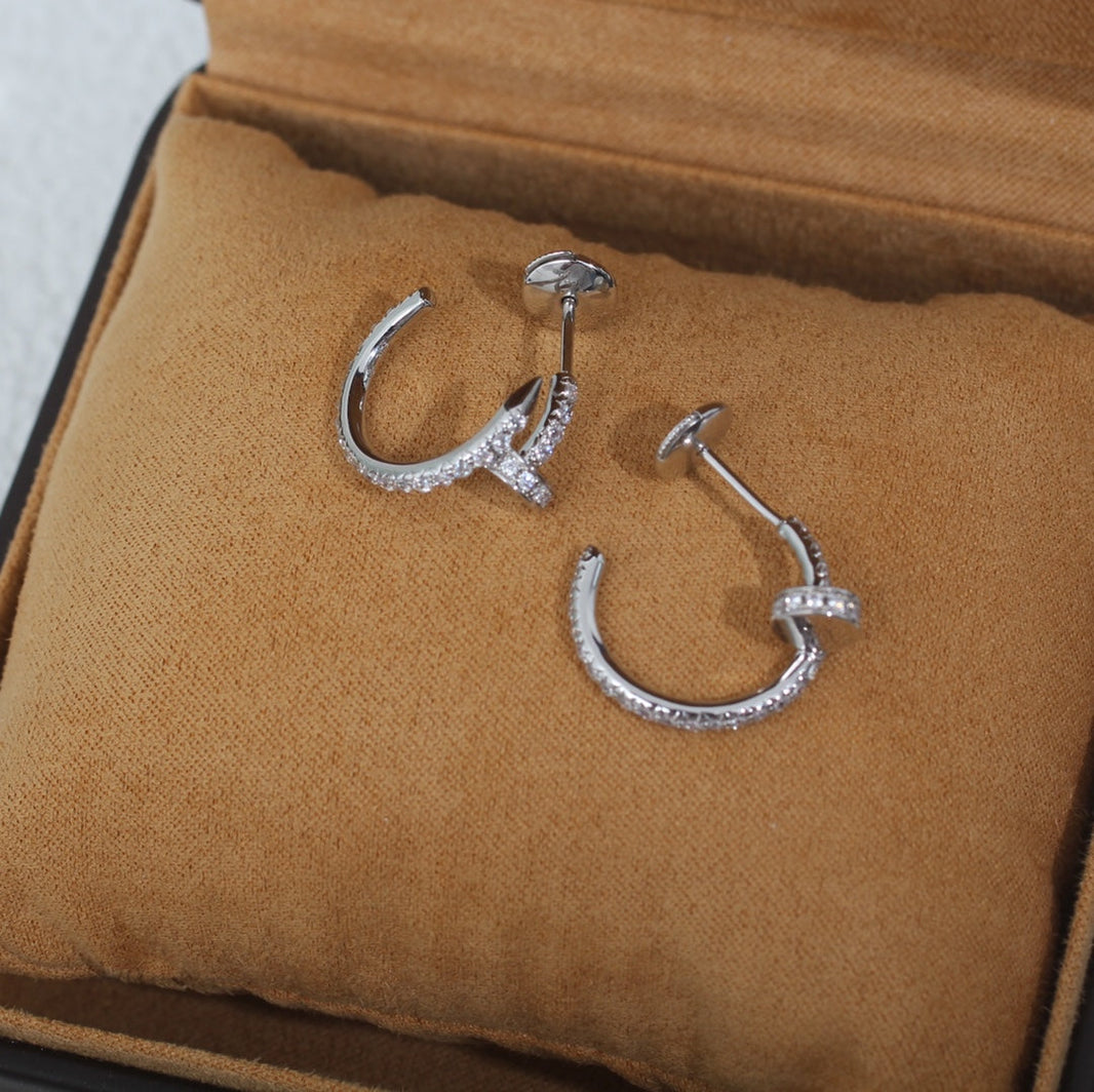 [Luna Brilliance]JUSTE EARRINGS 12.75MM SILVER DIAMOND