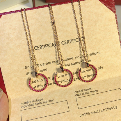 [Luna Brilliance] JUSTE NECKLACE RED FULL DIAMONDS