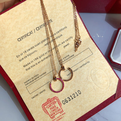 [Luna Brilliance] JUSTE NECKLACE RED FULL DIAMONDS
