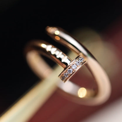 [Luna Brilliance]JUSTE RING 2.65MM PINK GOLD DIAMOND