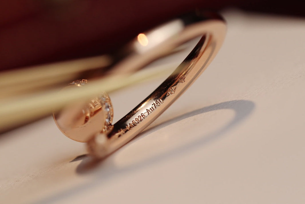 [Luna Brilliance]JUSTE RING 2.65MM PINK GOLD DIAMOND