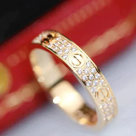 [Luna Brilliance]LOVE RING 3.6MM DIAMOND PAVED