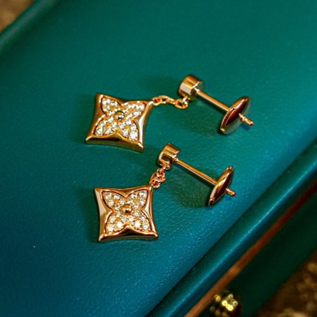 [Luna Brilliance]STAR DIAMONDS EARRINGS GOLD