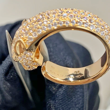 [Luna Brilliance]PANTHERE PINK GOLD DIAMOND RING