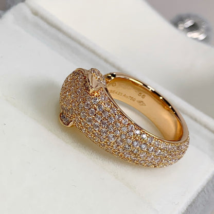 [Luna Brilliance]PANTHERE PINK GOLD DIAMOND RING