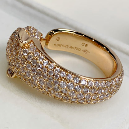 [Luna Brilliance]PANTHERE PINK GOLD DIAMOND RING