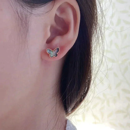 [Luna Brilliance]BUTTERFLY DARK MOP  EARRINGS