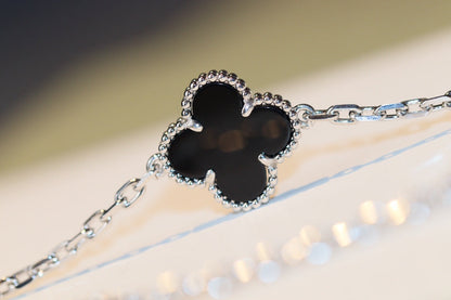 [Luna Brilliance]CLOVER 20 MOTIFS ONYX DIAMOND SILVER