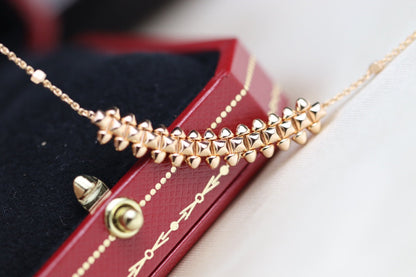[Luna Brilliance]CLASH PINK GOLD NECKLACE