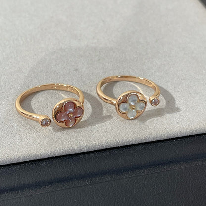 [Luna Brilliance]SUN 1 DIAMOND PINK MOP RING