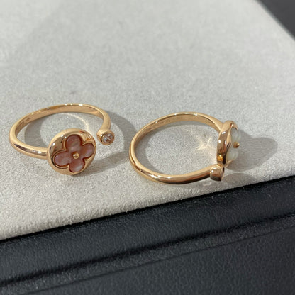 [Luna Brilliance]SUN 1 DIAMOND PINK MOP RING
