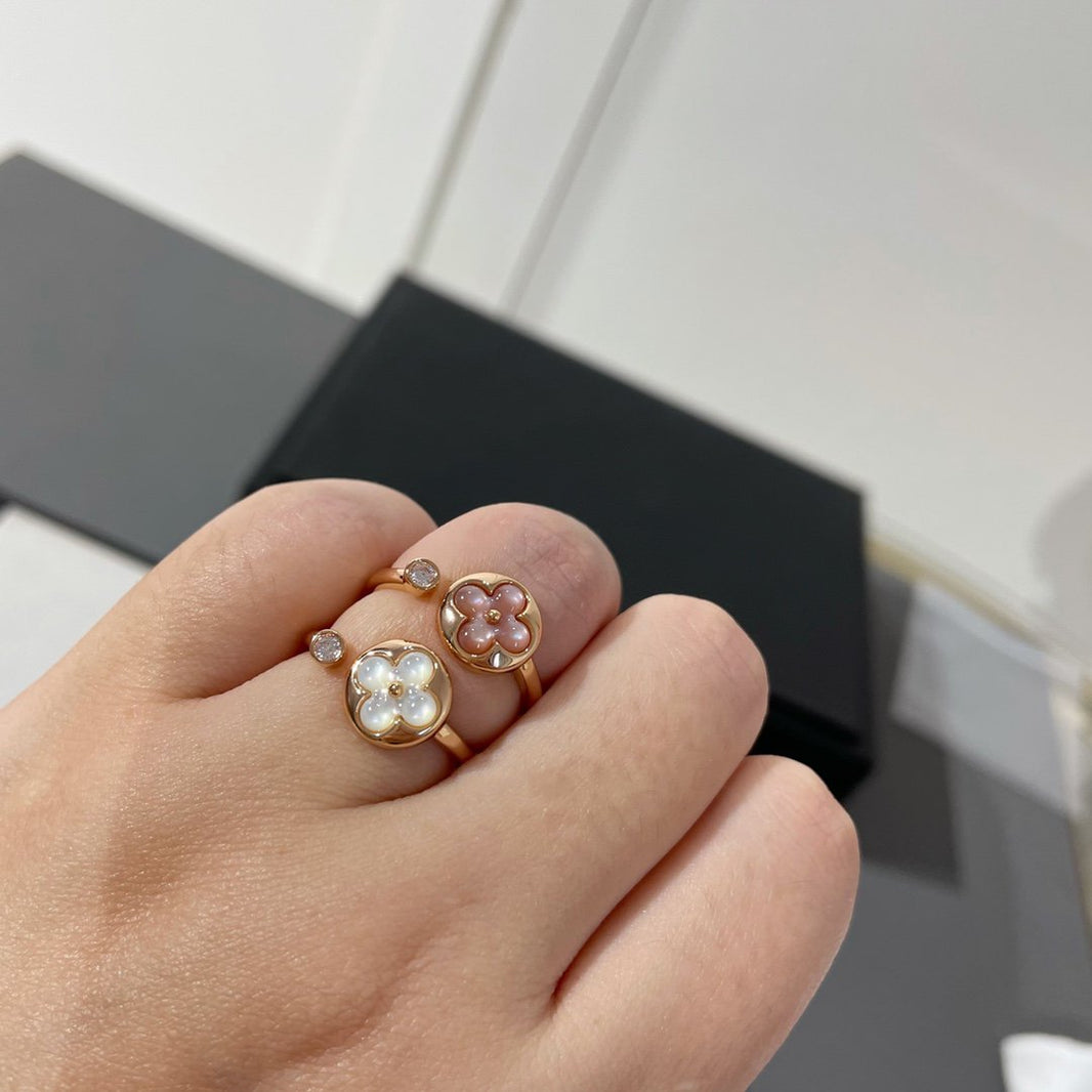 [Luna Brilliance]SUN 1 DIAMOND PINK MOP RING