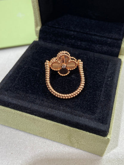 [Luna Brilliance]CLOVER RIVERSIBLE RING ROSE GOLD COLLECTION