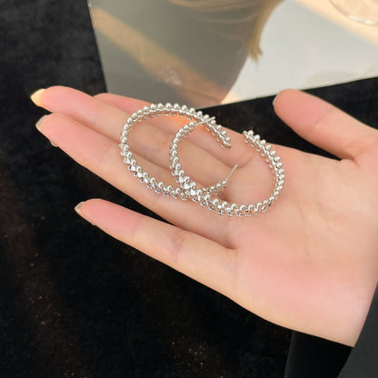 [Luna Brilliance] CLASH HOOP LARGE EARRINGS