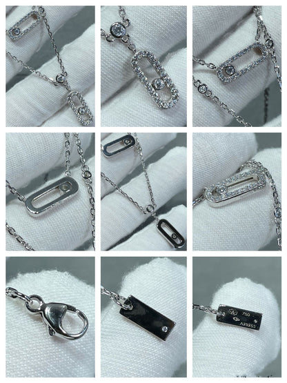 [Luna Brilliance]MOVE 2 ROW DIAMOND NECKLACE